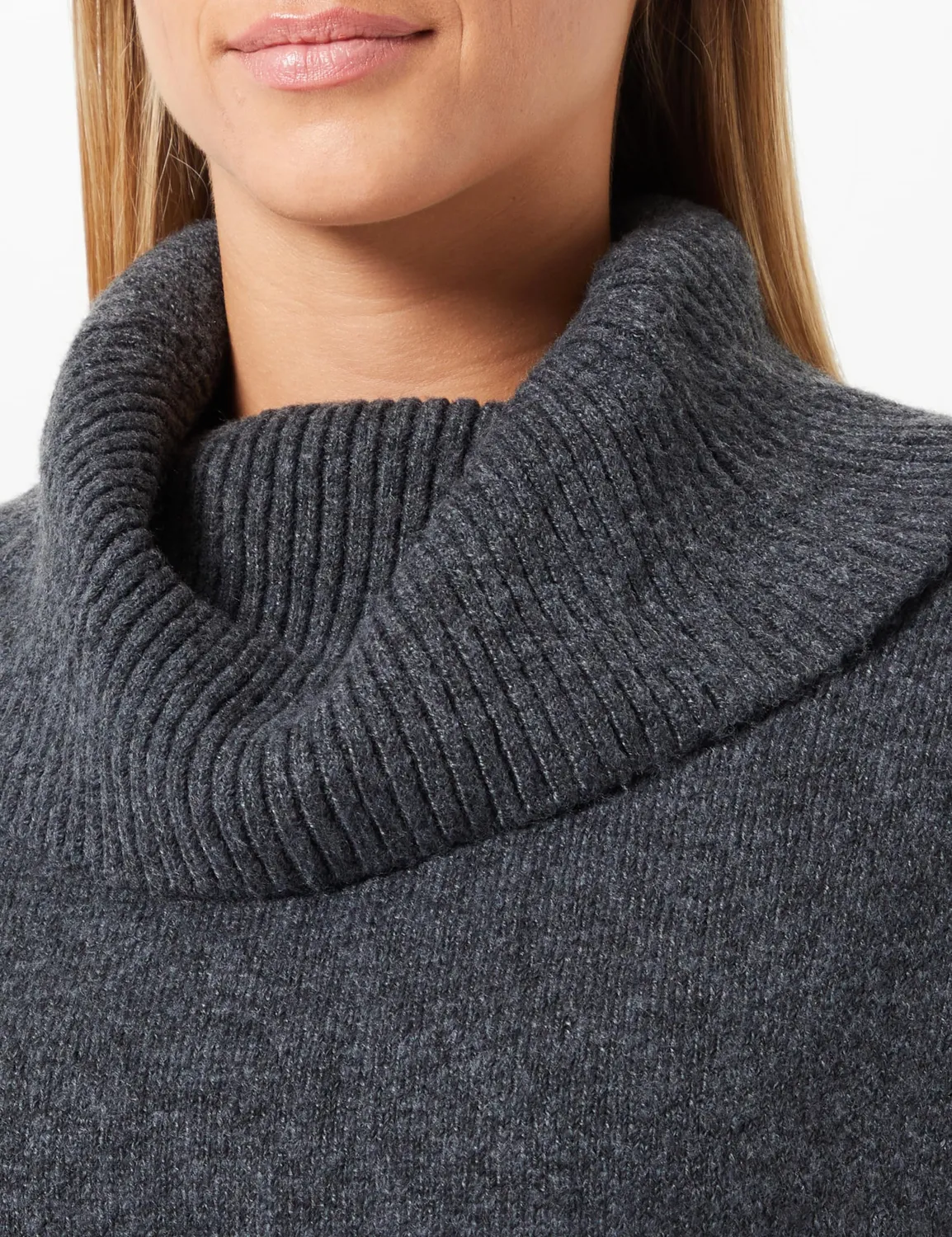 Only Onlhazel Maglione Donna Collo Alto Grigio L