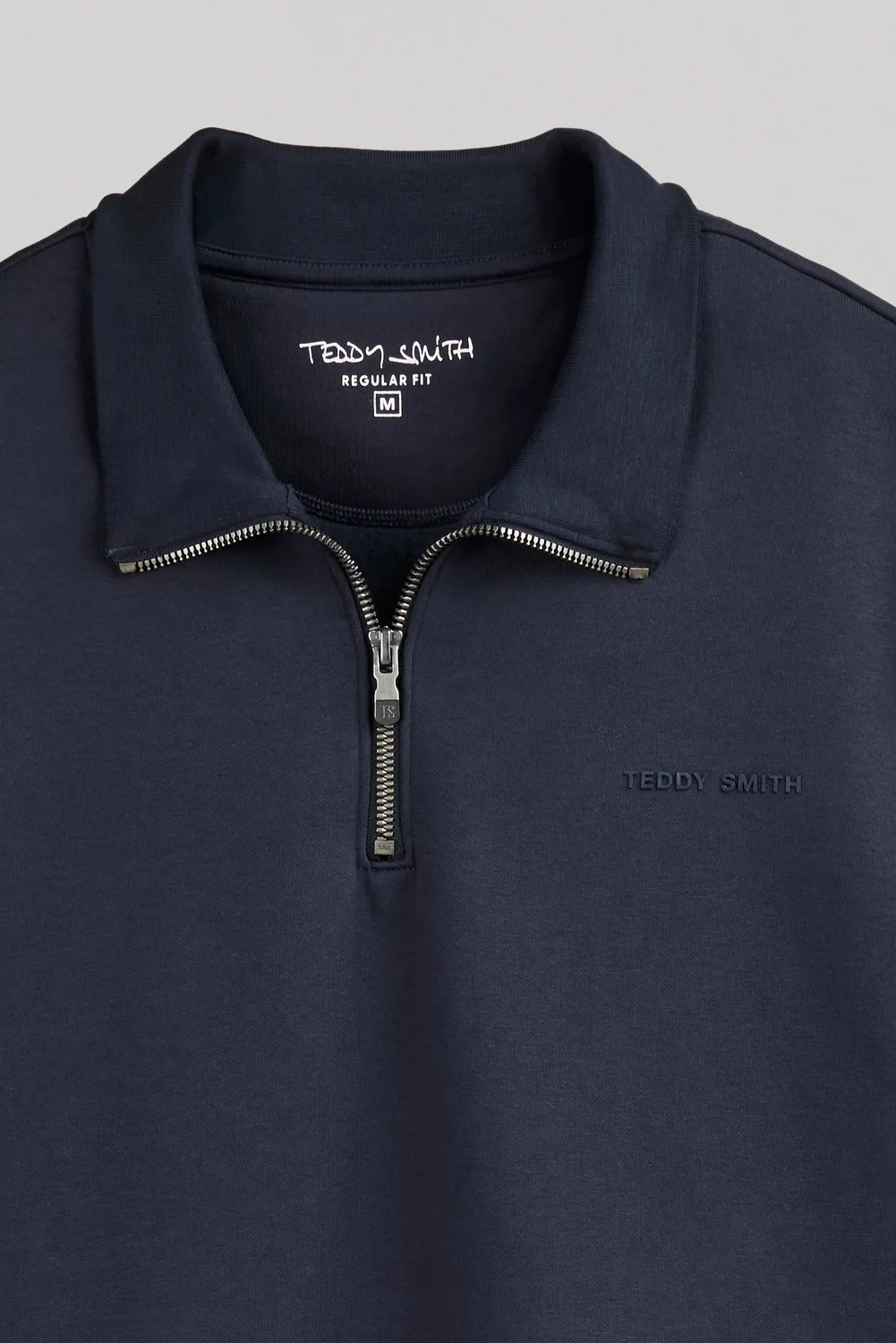 Teddy Smith S-Loan felpa uomo blu navy collo zip