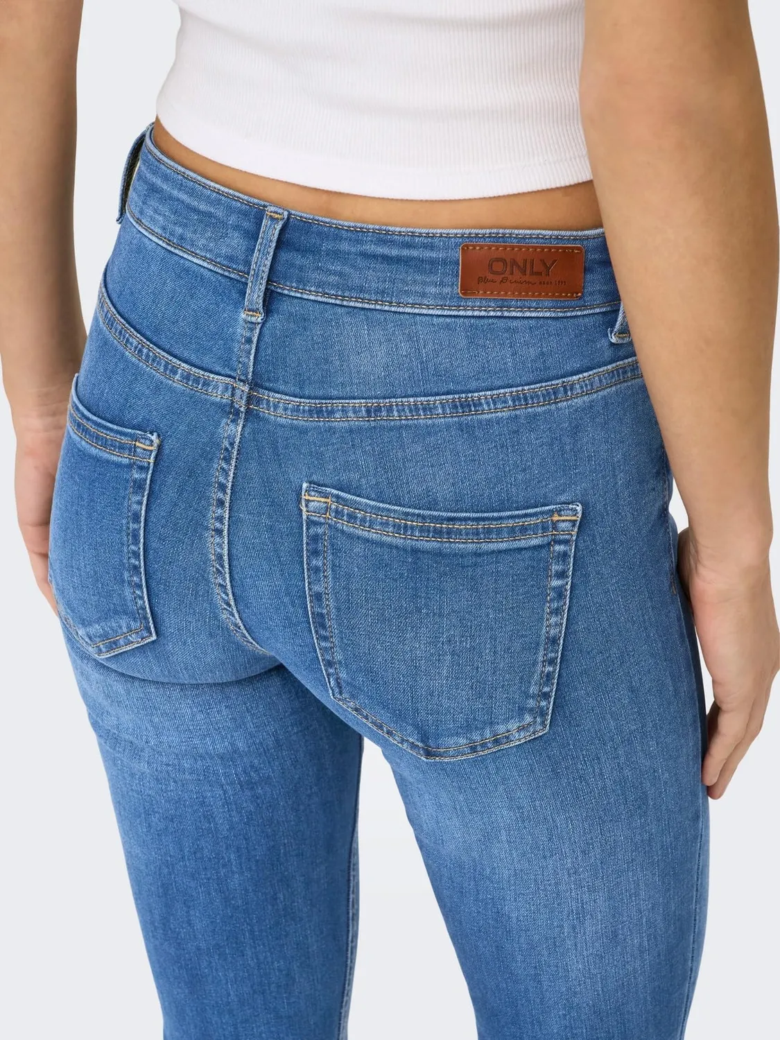ONLY ONLBLUSH Mid SK Jeans Donna Blu gamba skinny S