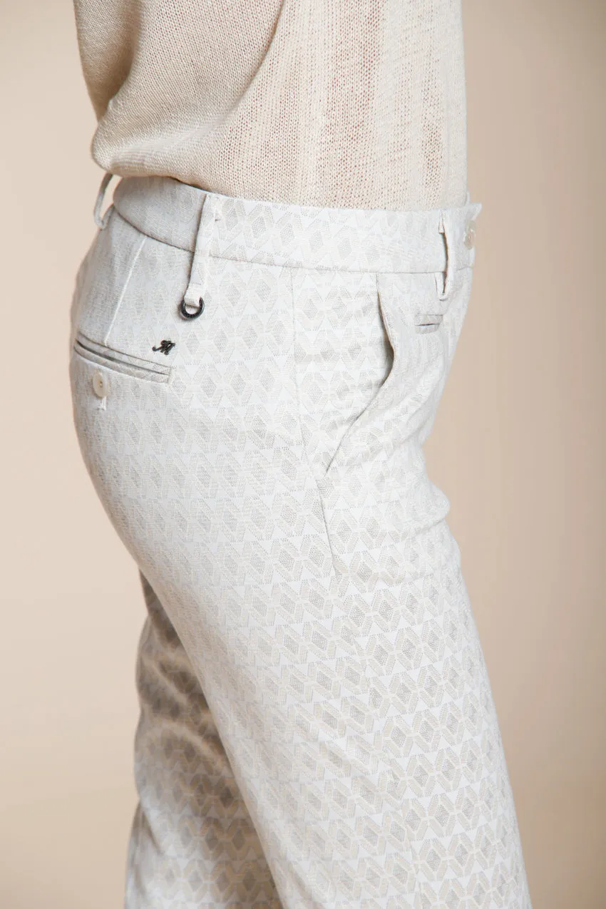 Mason’s New York Trumpet chino panna slim rombi