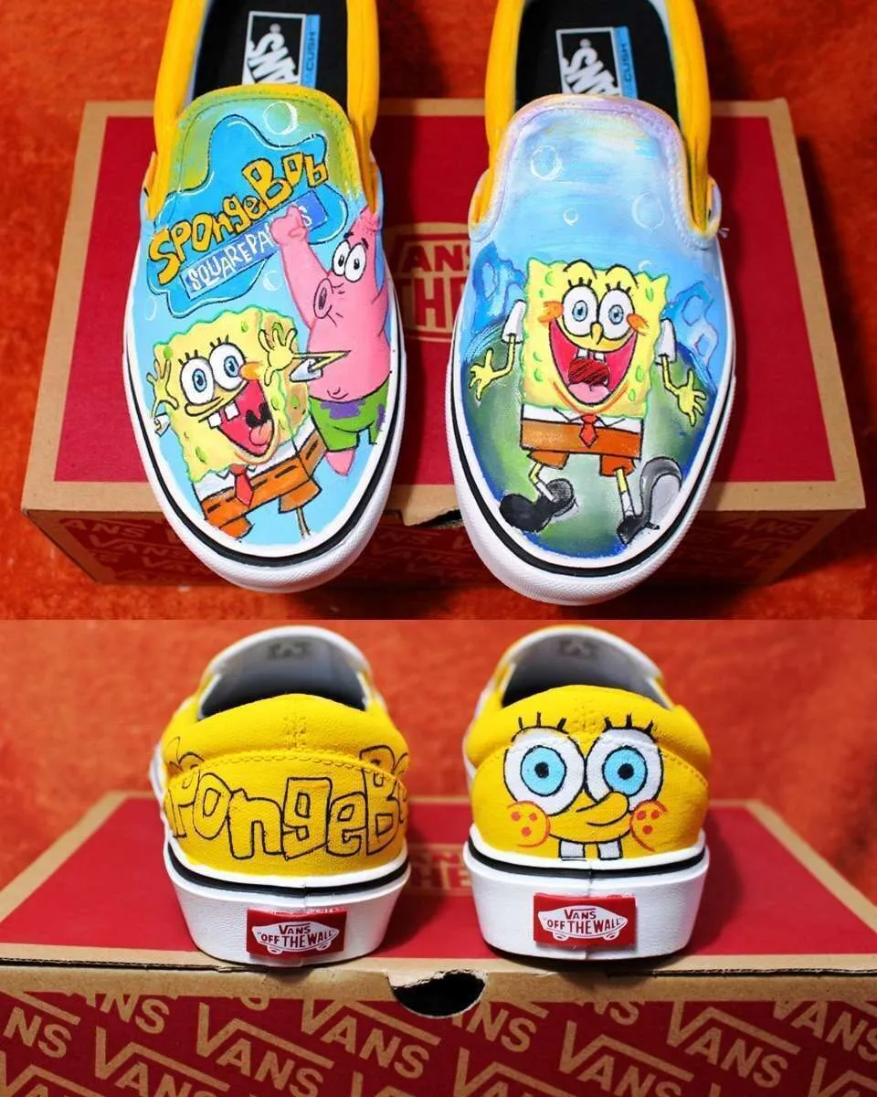 Vans Slip-On scarpe dipinte SpongeBob
