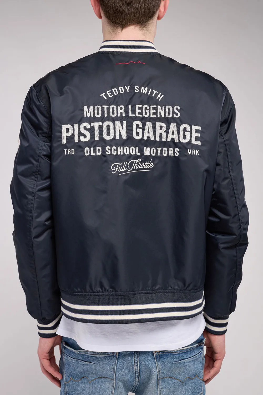 Teddy Smith B-Tibald bomber uomo dark navy nylon