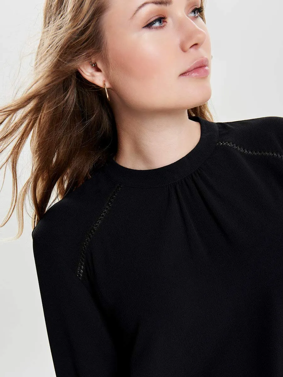 ONLY Onlnew Mallory camicia nera manica lunga 42