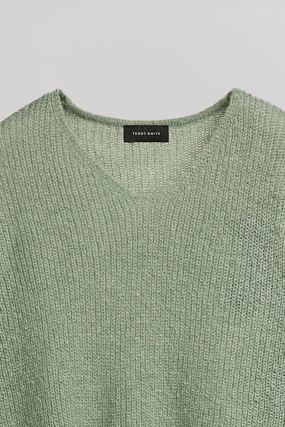 Teddy Smith P-Mag Jr maglione bambina verde scollo V
