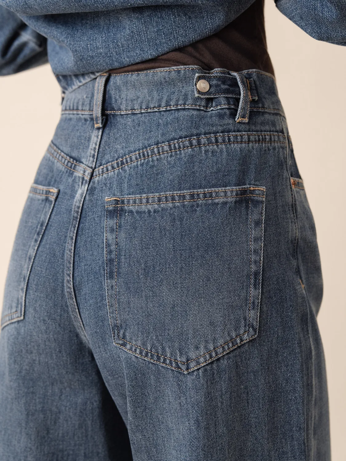 Oraije Brune Jeans Barrel Blu Stone