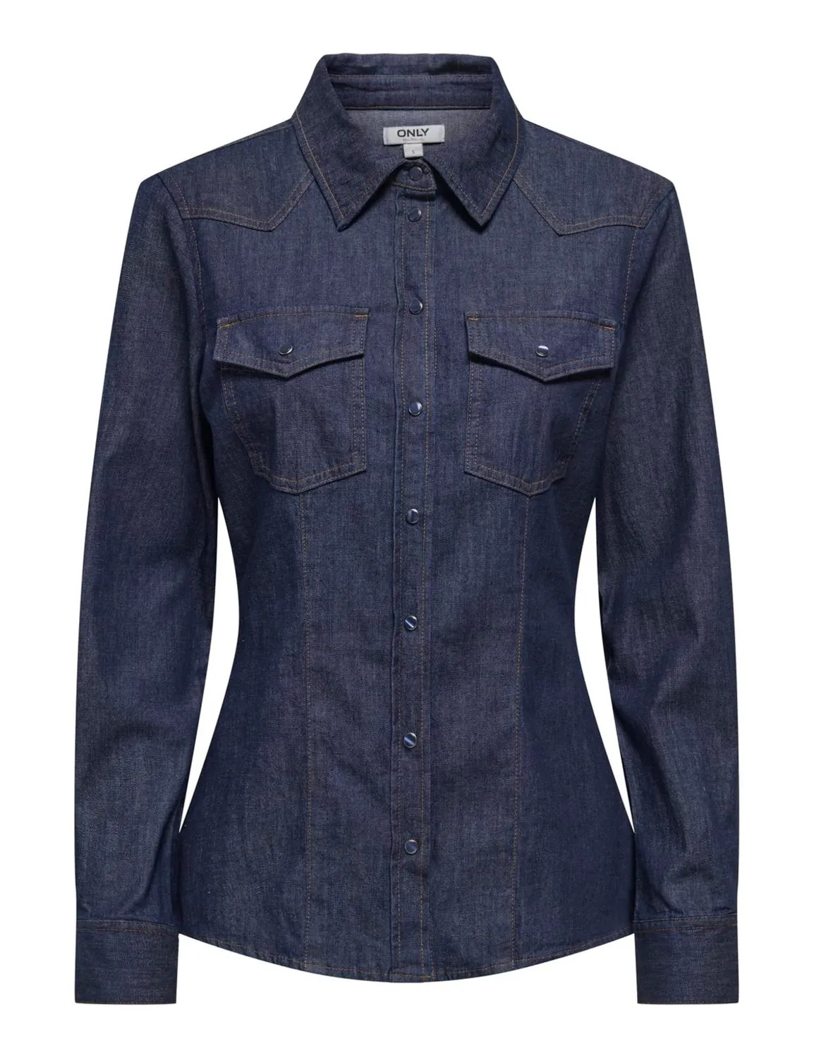ONLY Onlolivia camicia jeans blu denim medio