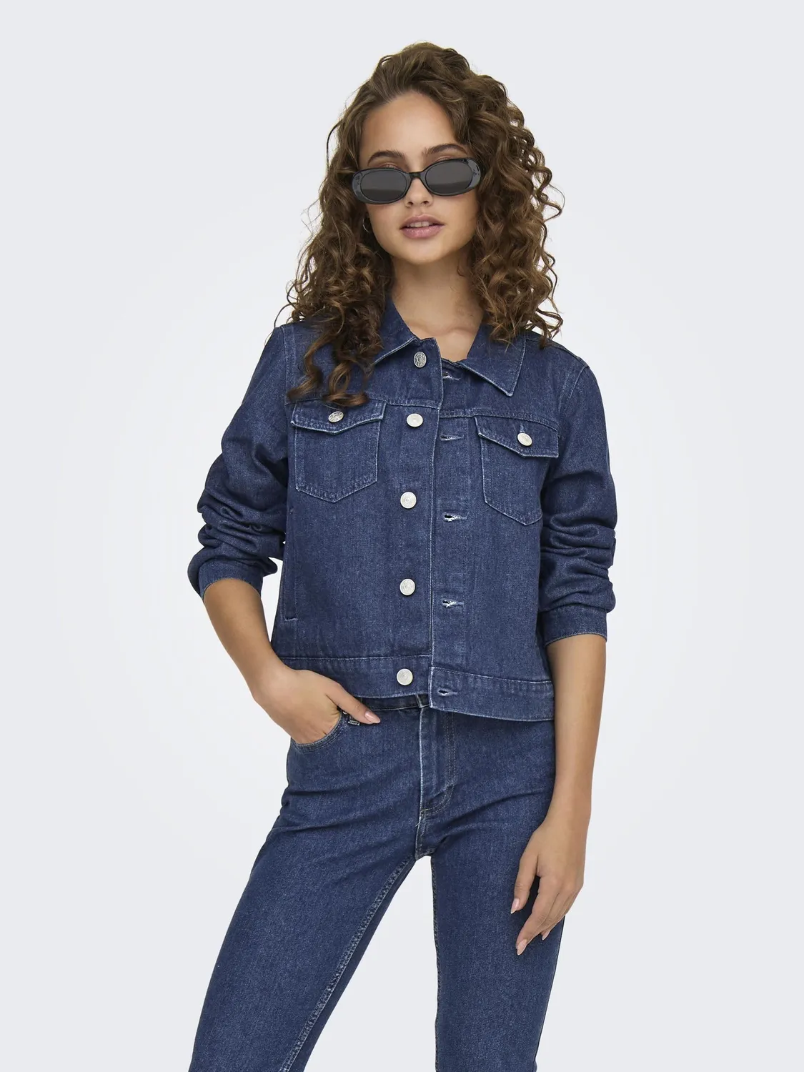 ONLY Onlrillo giacca jeans M blu scuro donna