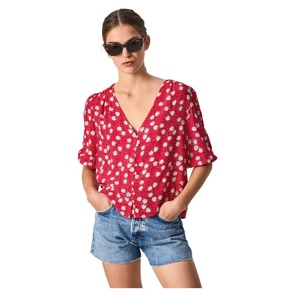 Pepe Jeans Lorena t-shirt donna bianco strass