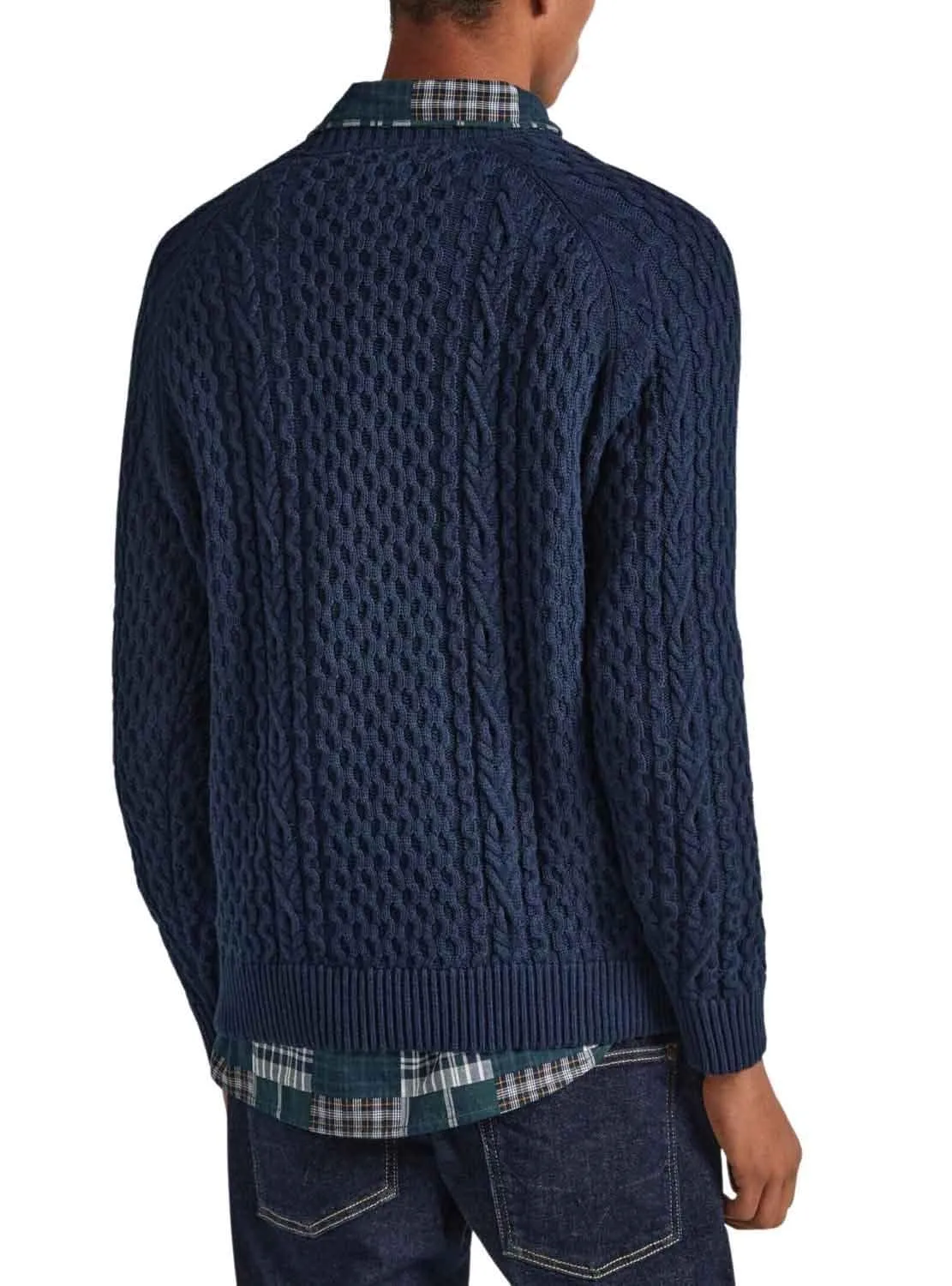 Pepe Jeans Sly maglione uomo girocollo a trecce grosse