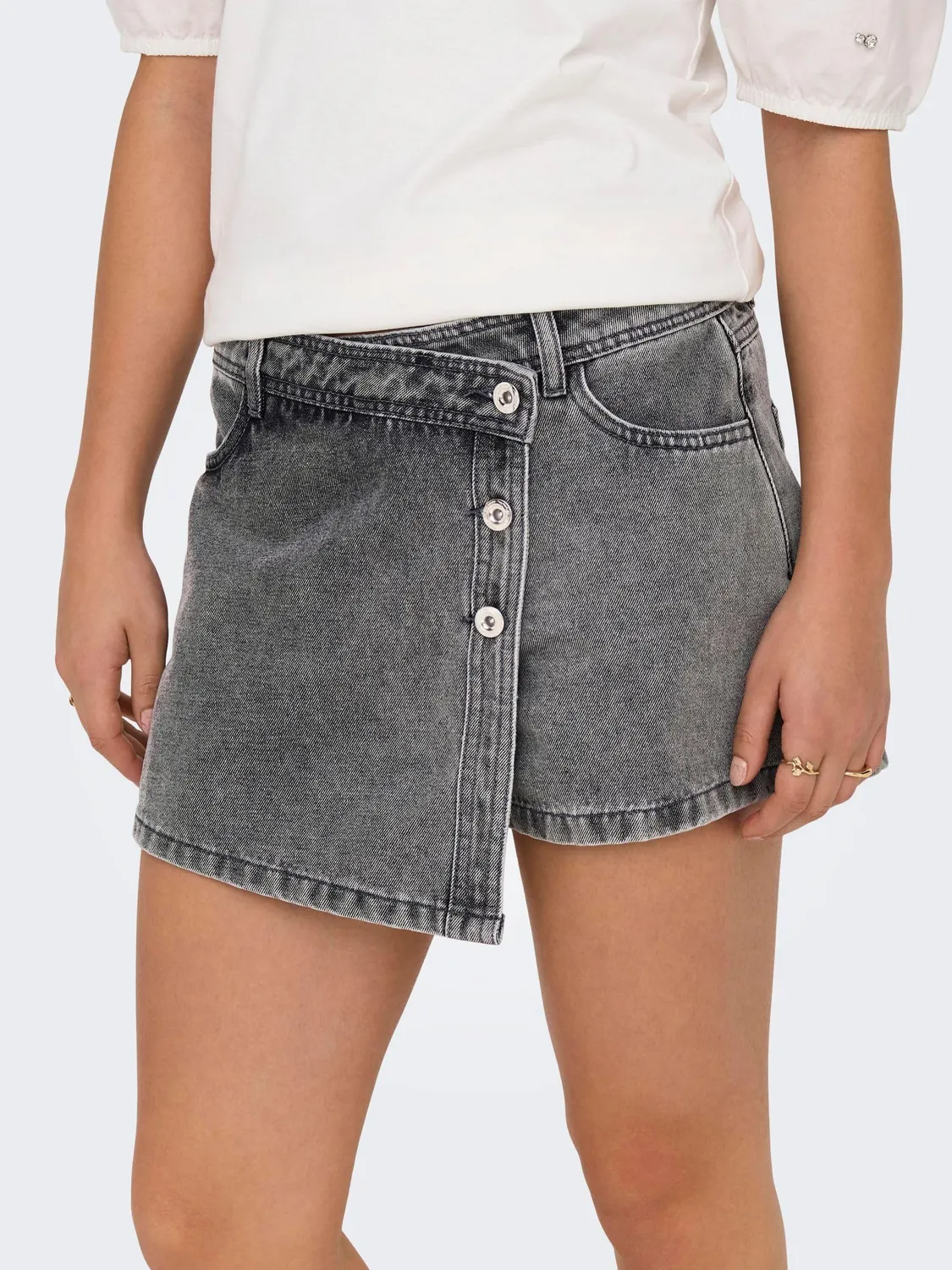 ONLY Onllesly Gonna Jeans Donna XL Grigio Chiaro