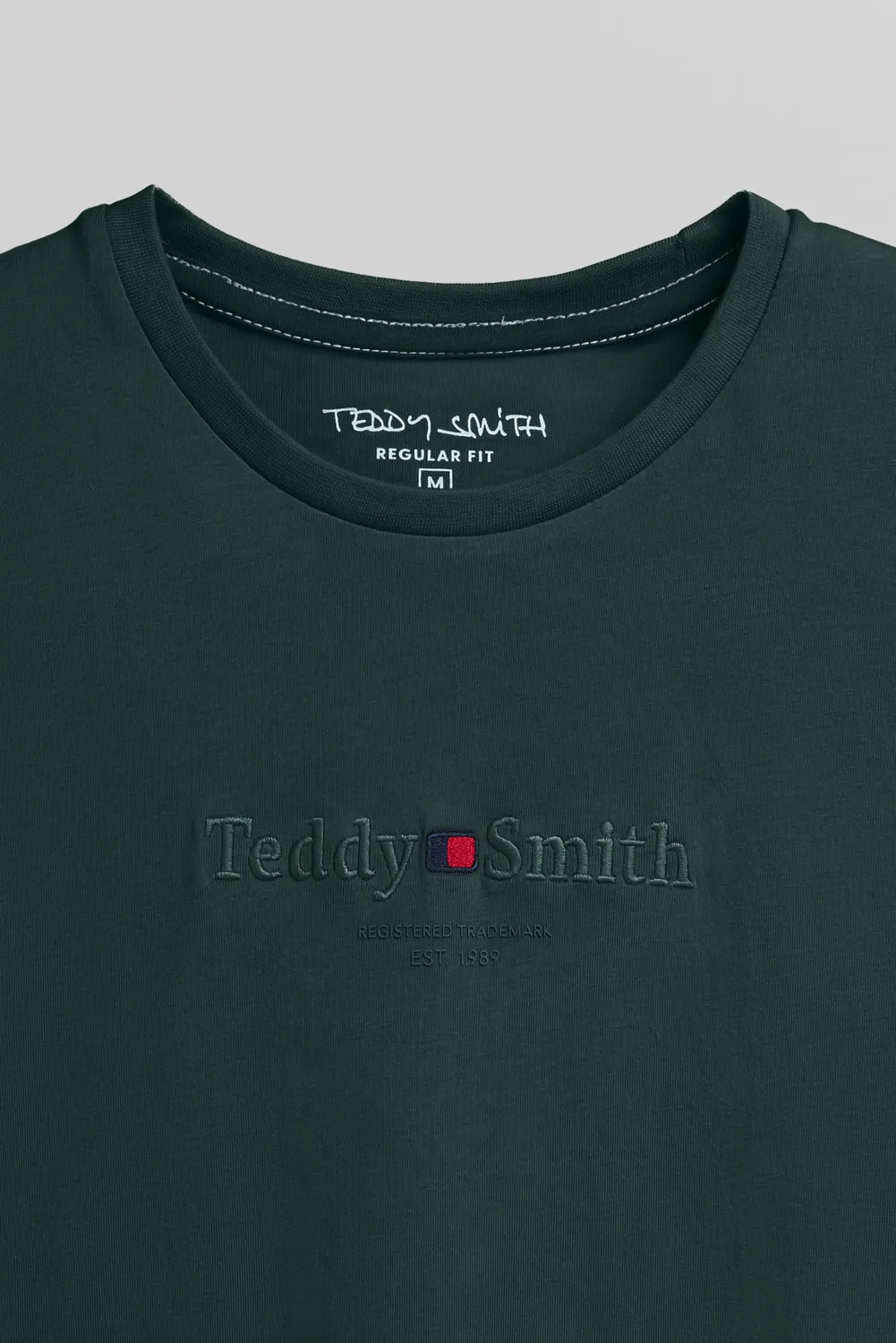 Teddy Smith T-Jim MC t-shirt verde pino cotone uomo