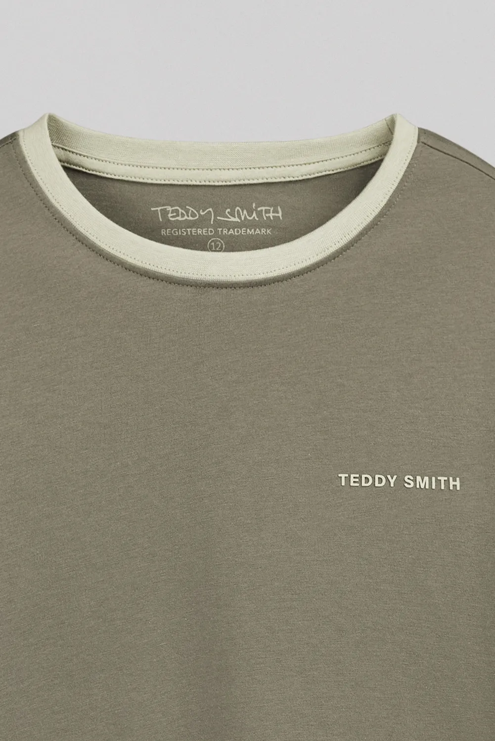 Teddy Smith The-Tee 2 R T-Shirt Bambino Dusty Kaki