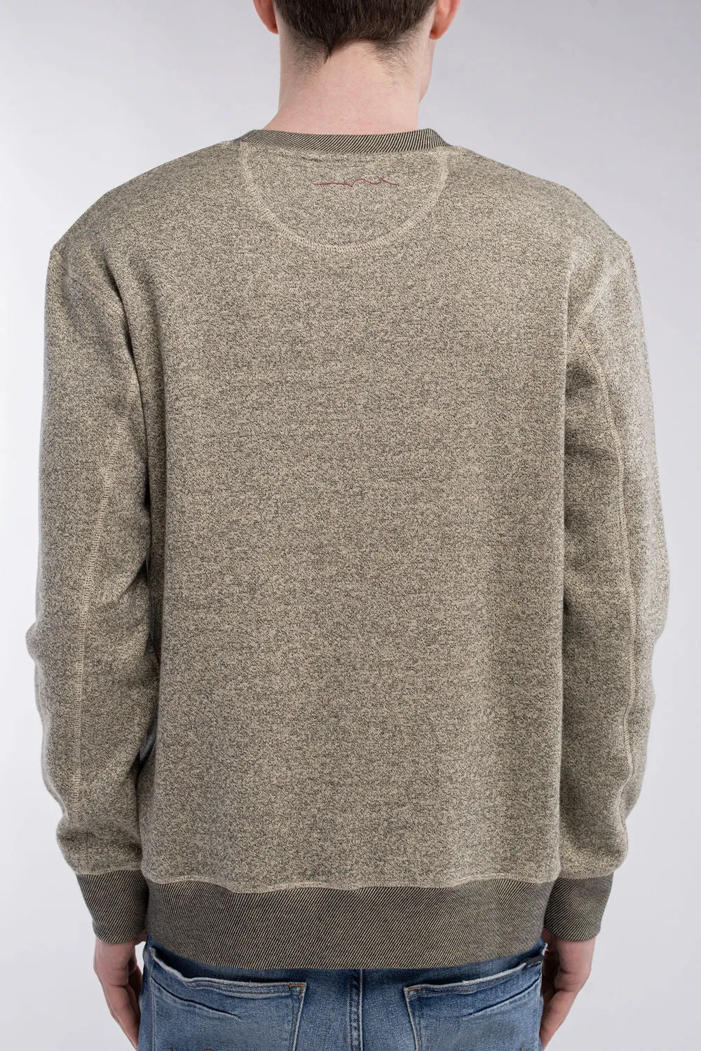 Teddy Smith S-Yanis RC felpa uomo loose beige chiné girocollo