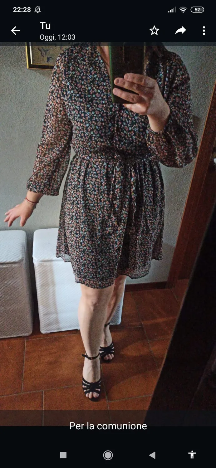 ONLY ONLCERA Vestito Corto Donna Nero Fantasia