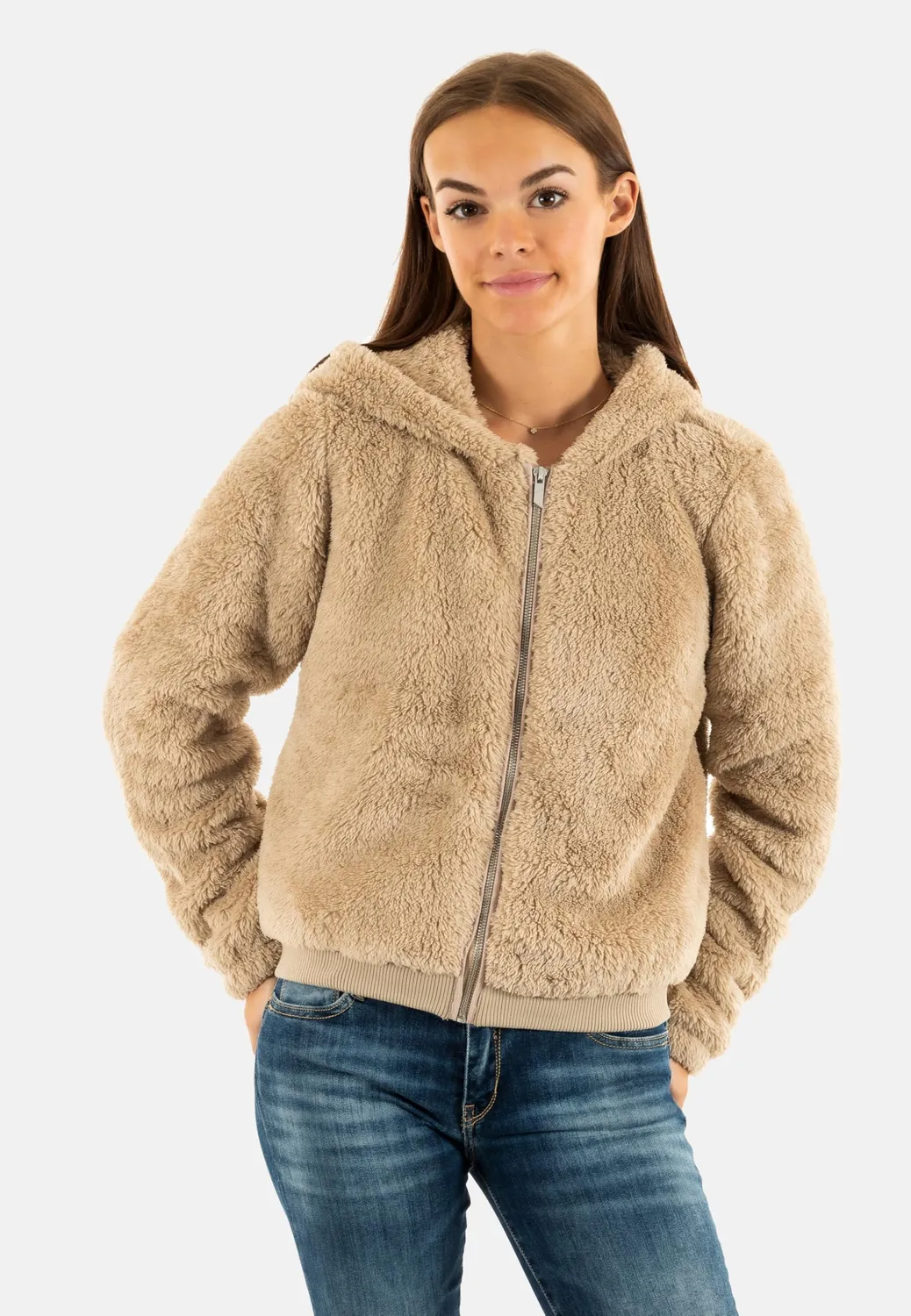 ONLY Onlnewanna Teddy giacca donna pile effetto agnello