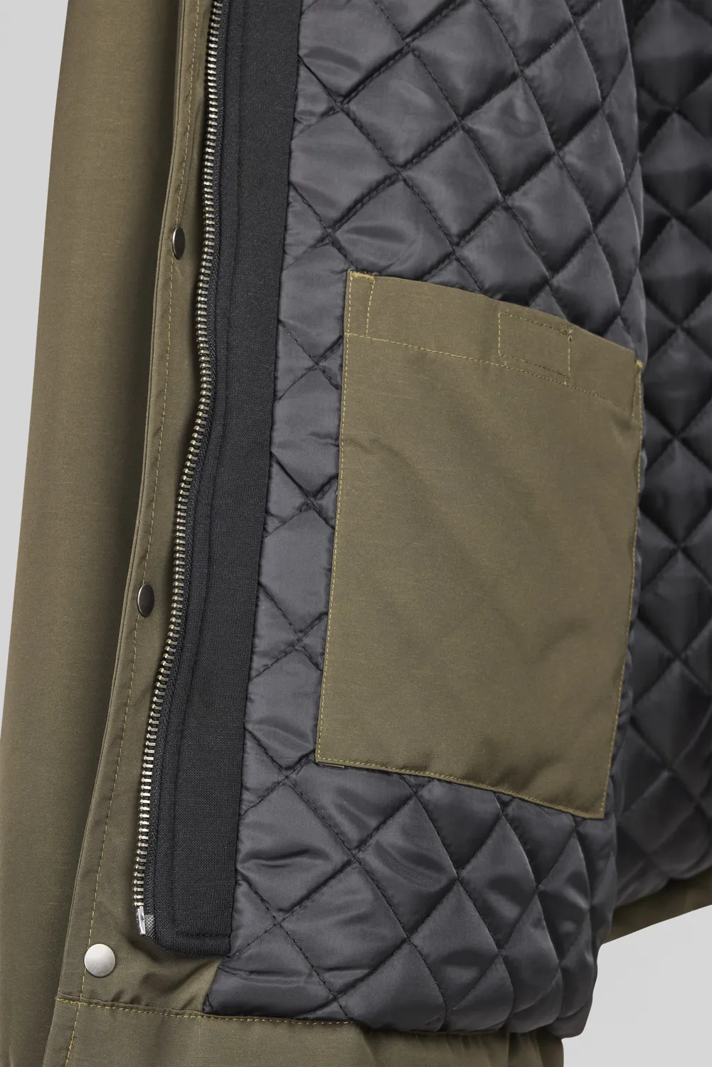 Teddy Smith B-Peterson giacca idrorepellente kaki cappuccio