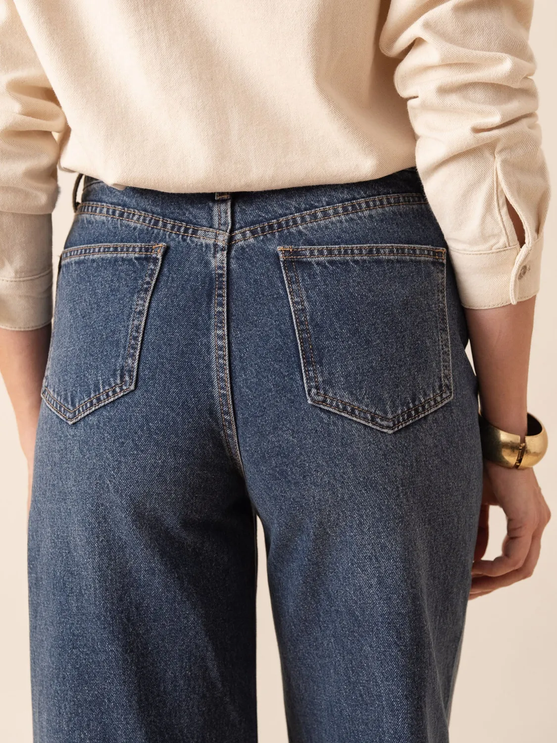 Oraije Celestin Jeans Wide Donna Blu Scuro Premium