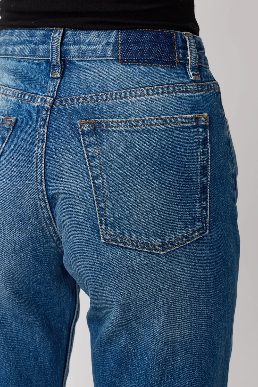 Acquaverde Thelma Jeans Dritti Dirty Vita Alta Rigidi
