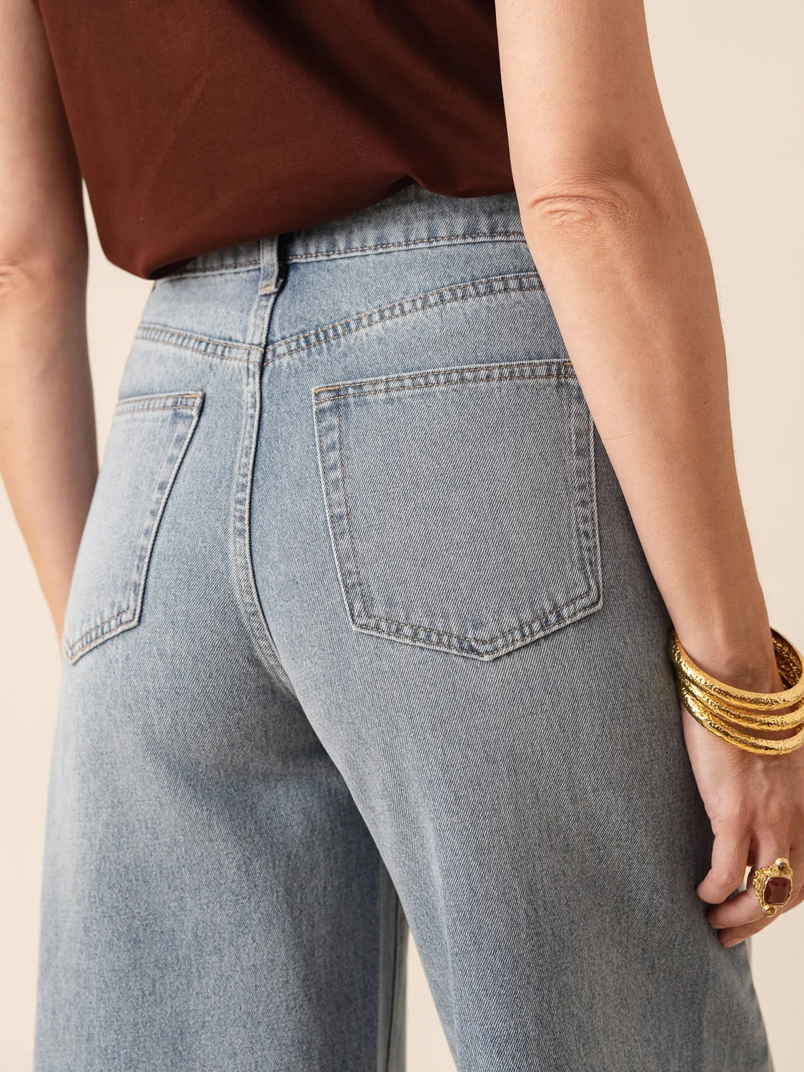 Oraije Barnes jeans palazzo blu vintage