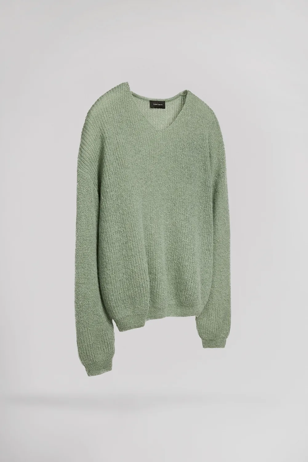Teddy Smith P-Mag Jr maglione bambina verde scollo V