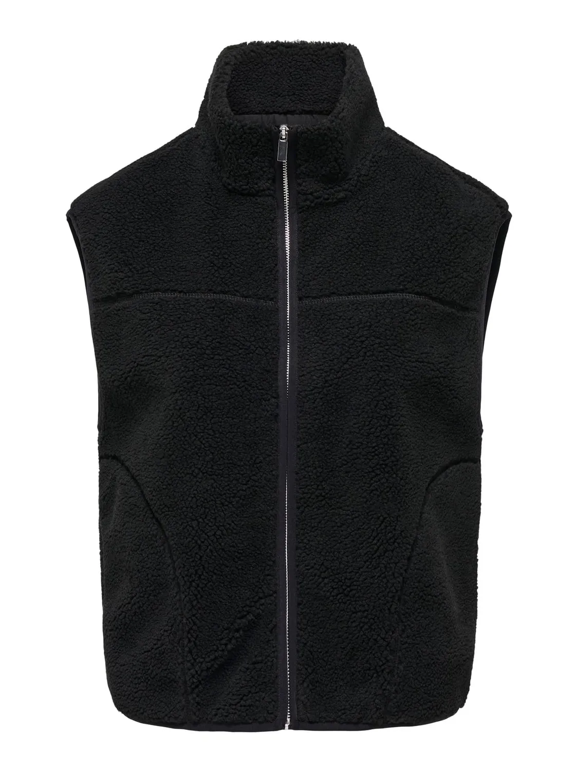 ONLY Onlbaby giacca teddy donna nera calda