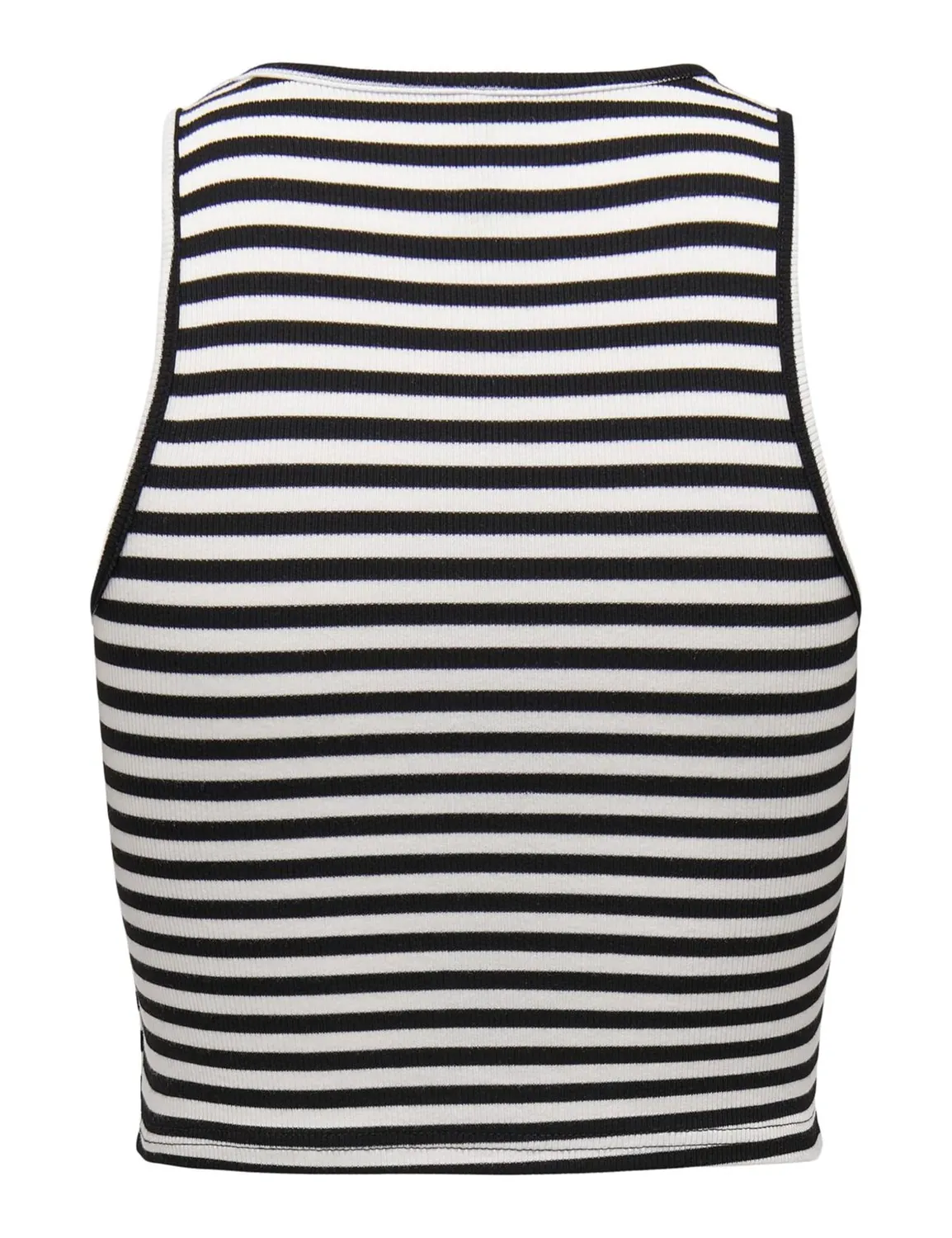 Only Onlbelia top donna crop taglia S nero righe