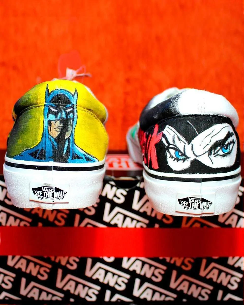 Vans Slip-On Fumetti e Vignette scarpe dipinte a mano