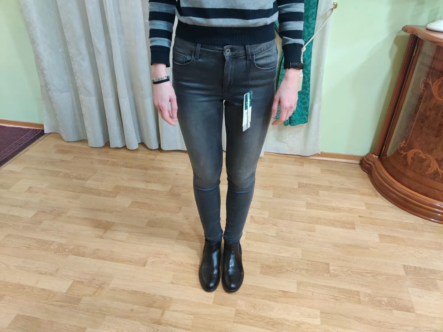 Only Onlroyal HW Skinny Pocket Cut Ext jeans donna nero