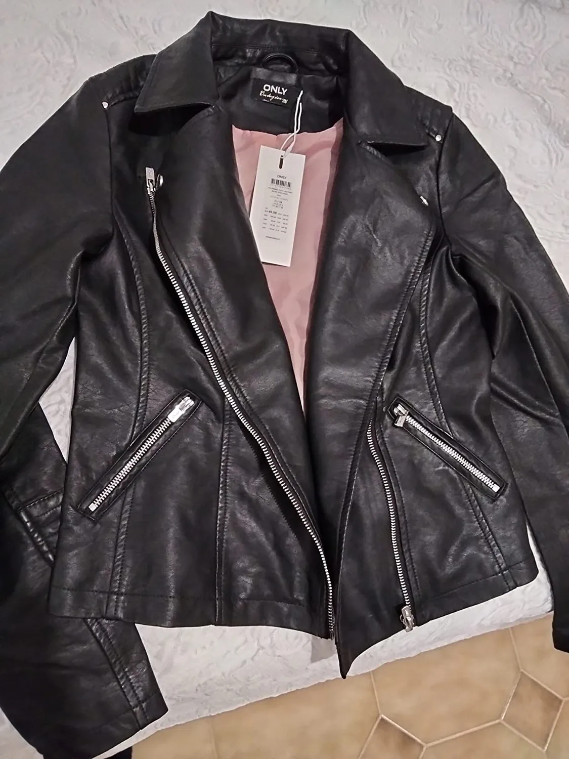 ONLY ONLGEMMA Giacca Ecopelle Donna 42 Biker