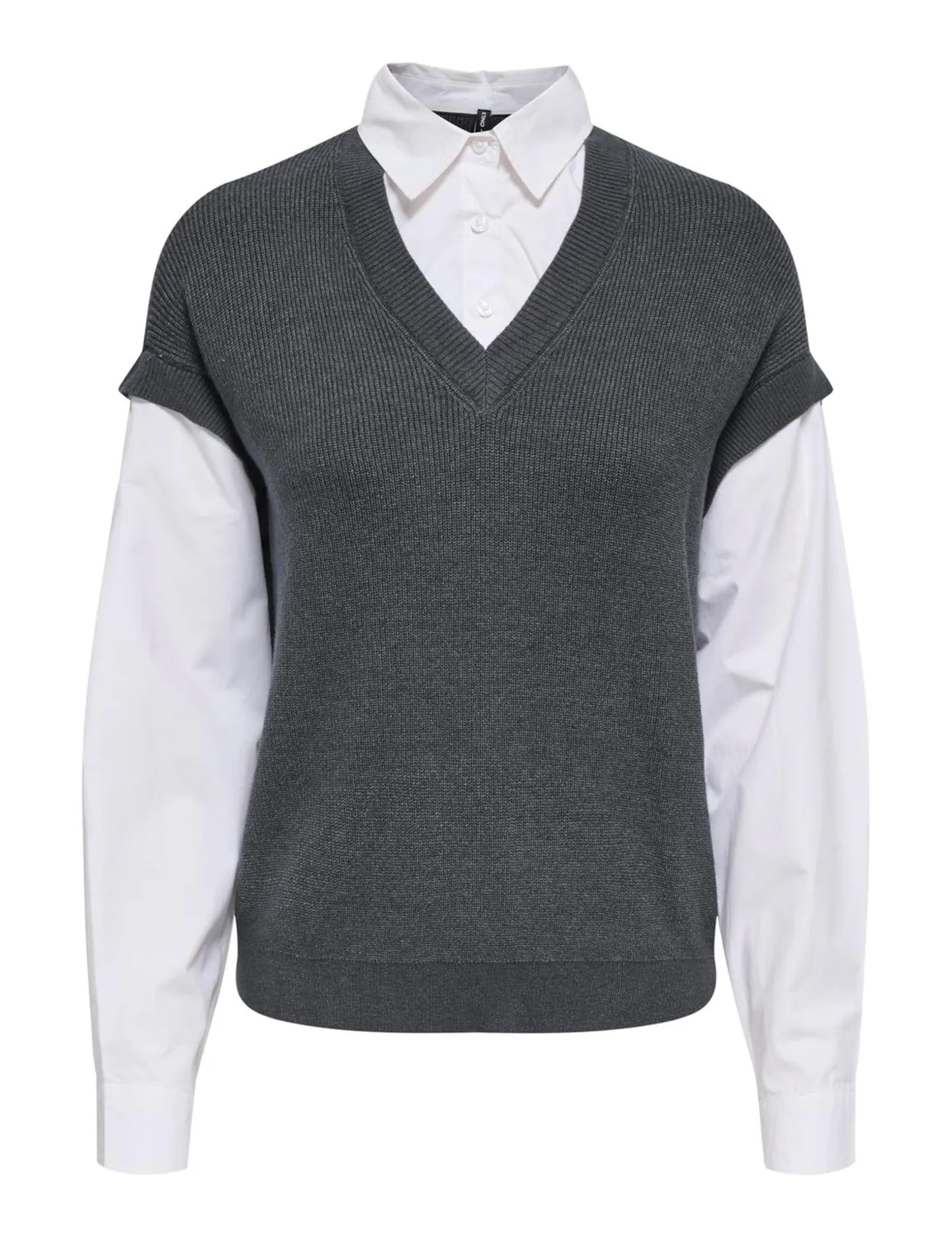 ONLY Onlpayson LS Polo Mix Vest Knt gilet donna S