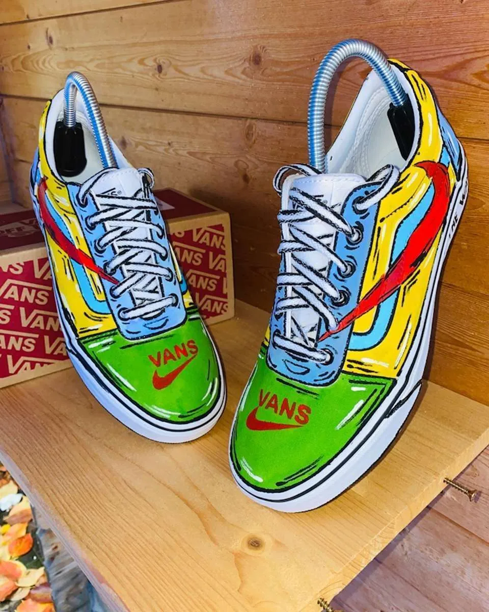 Vans Slip-On Cartoon sneakers dipinte a mano