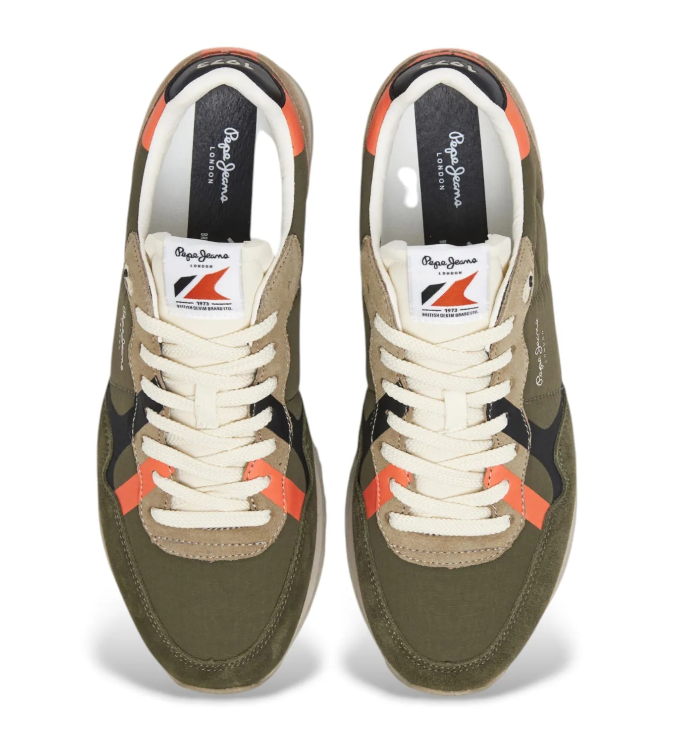 Pepe Jeans Brit Cover Sneaker pelle verde uomo running retro