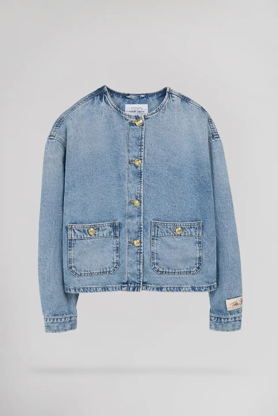 Teddy Smith B-Josefa giacca jeans donna indigo chiaro