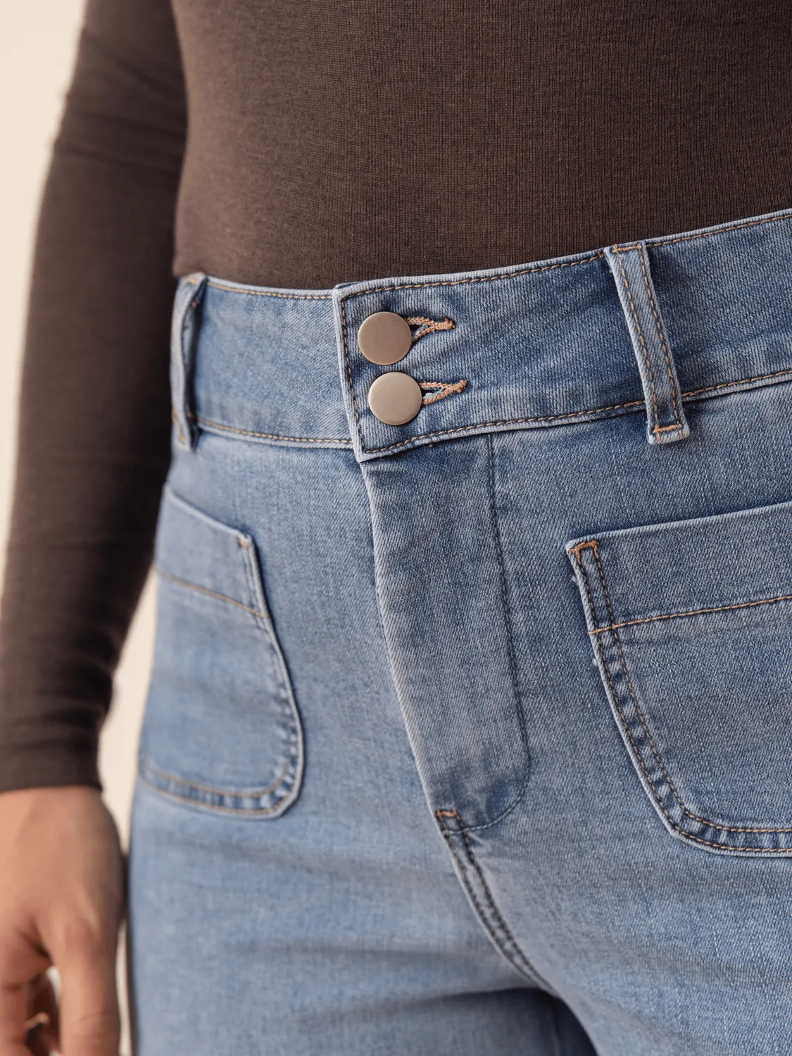 Oraije Elenette jeans flare blu medio chiaro
