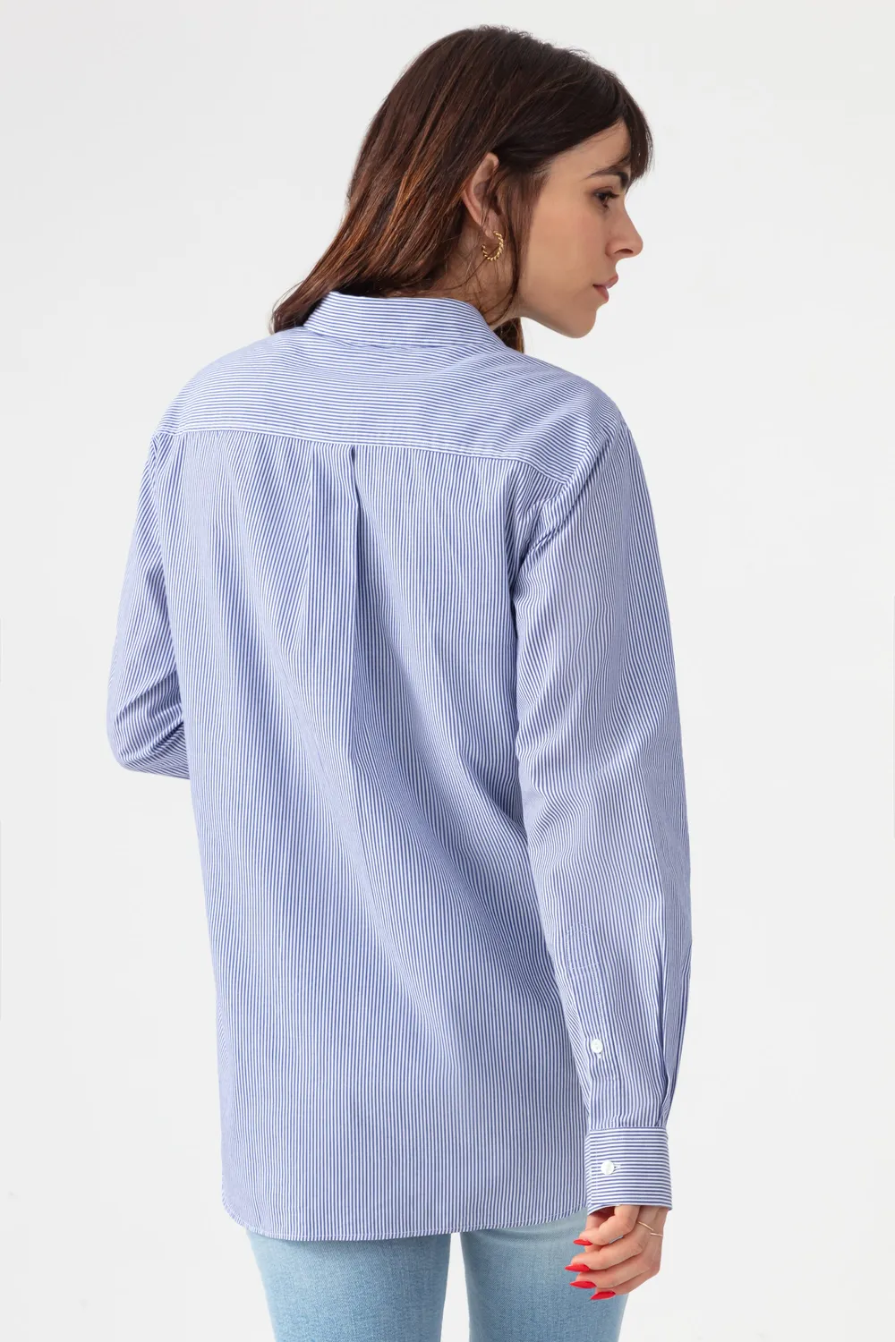 Acquaverde Boy camicia Easy Stripes in popeline