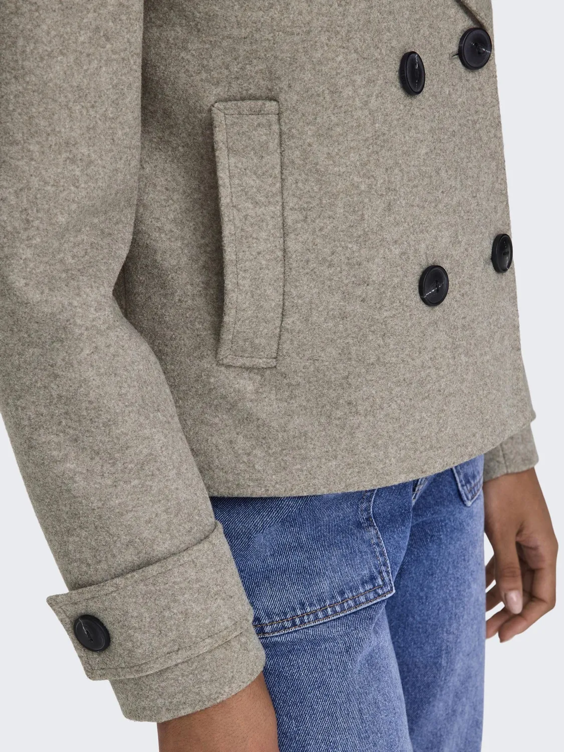 ONLY ONLFREJA Coat Cappotto Mocha Meringa melange