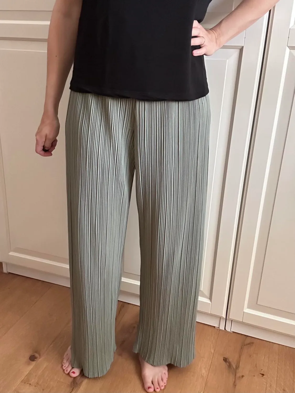 Only Onlravenna Pantaloni Plisse Donna L Nero Elastici