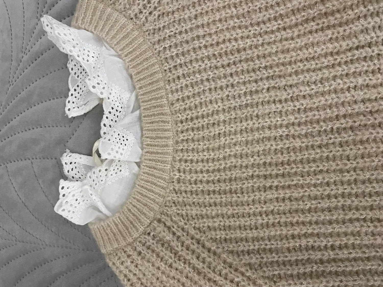 Only Onlcila maglione donna collo alto grigio mix