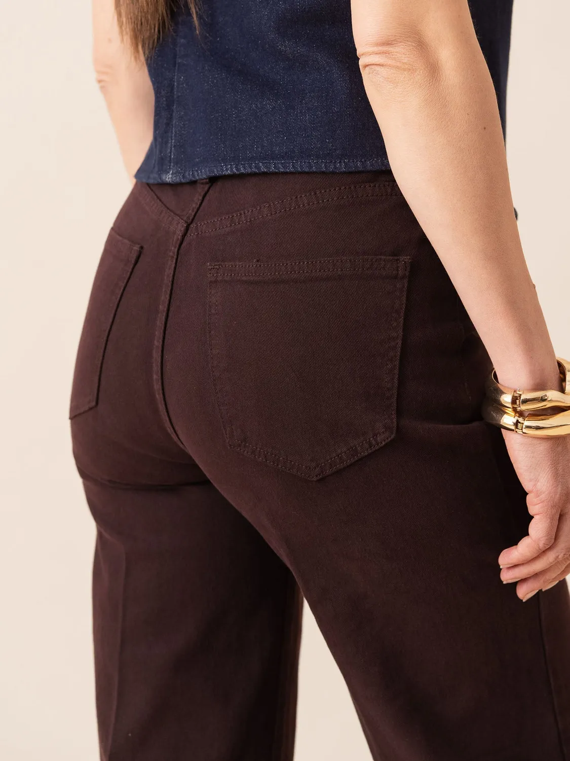 Oraije Vienna jeans wide melanzana regular