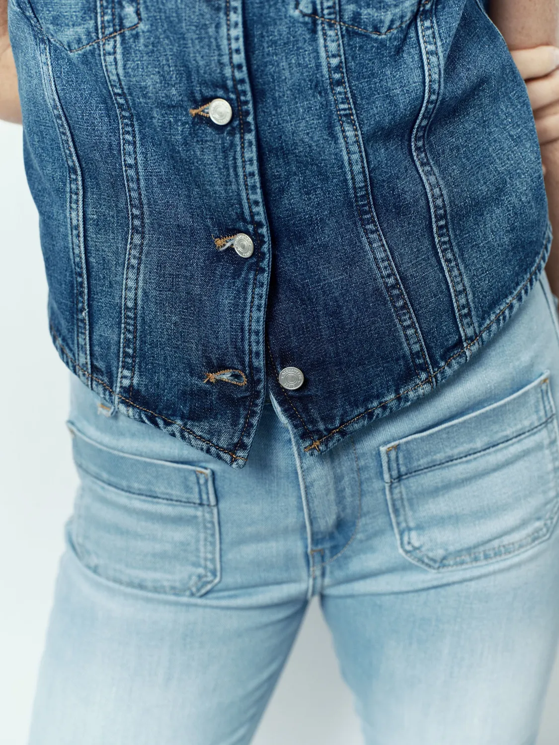 Acquaverde Rider Gilet Denim Aged Wash
