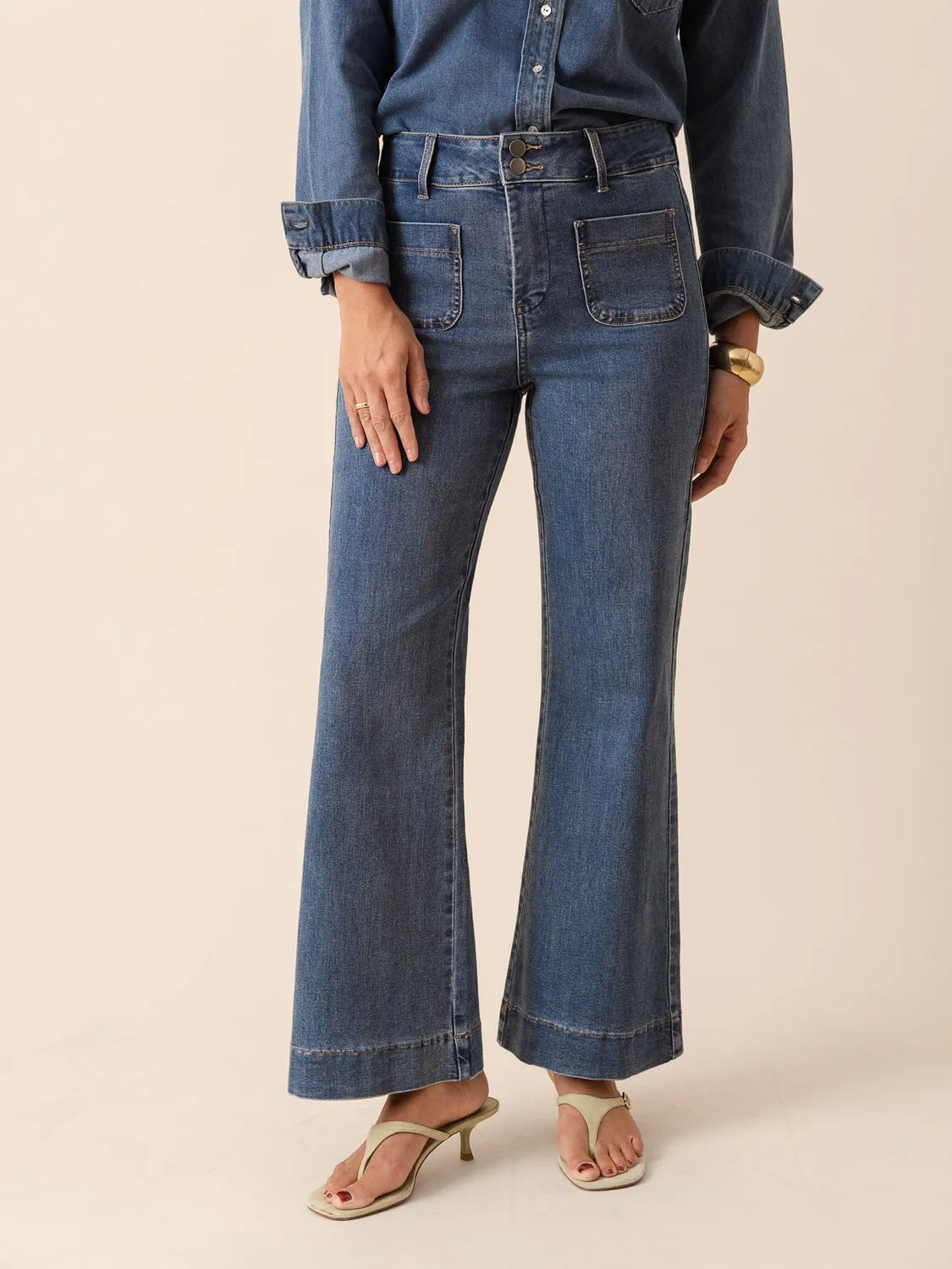 Oraije Elenette jeans flare blu stone