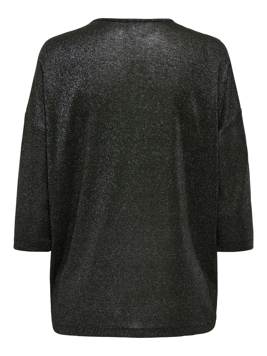 ONLY Onlsilvery Glamour top lurex 3/4 nero S