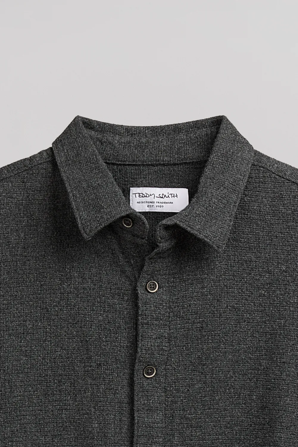 Teddy Smith C-Canyon ML camicia nera flanella cotone