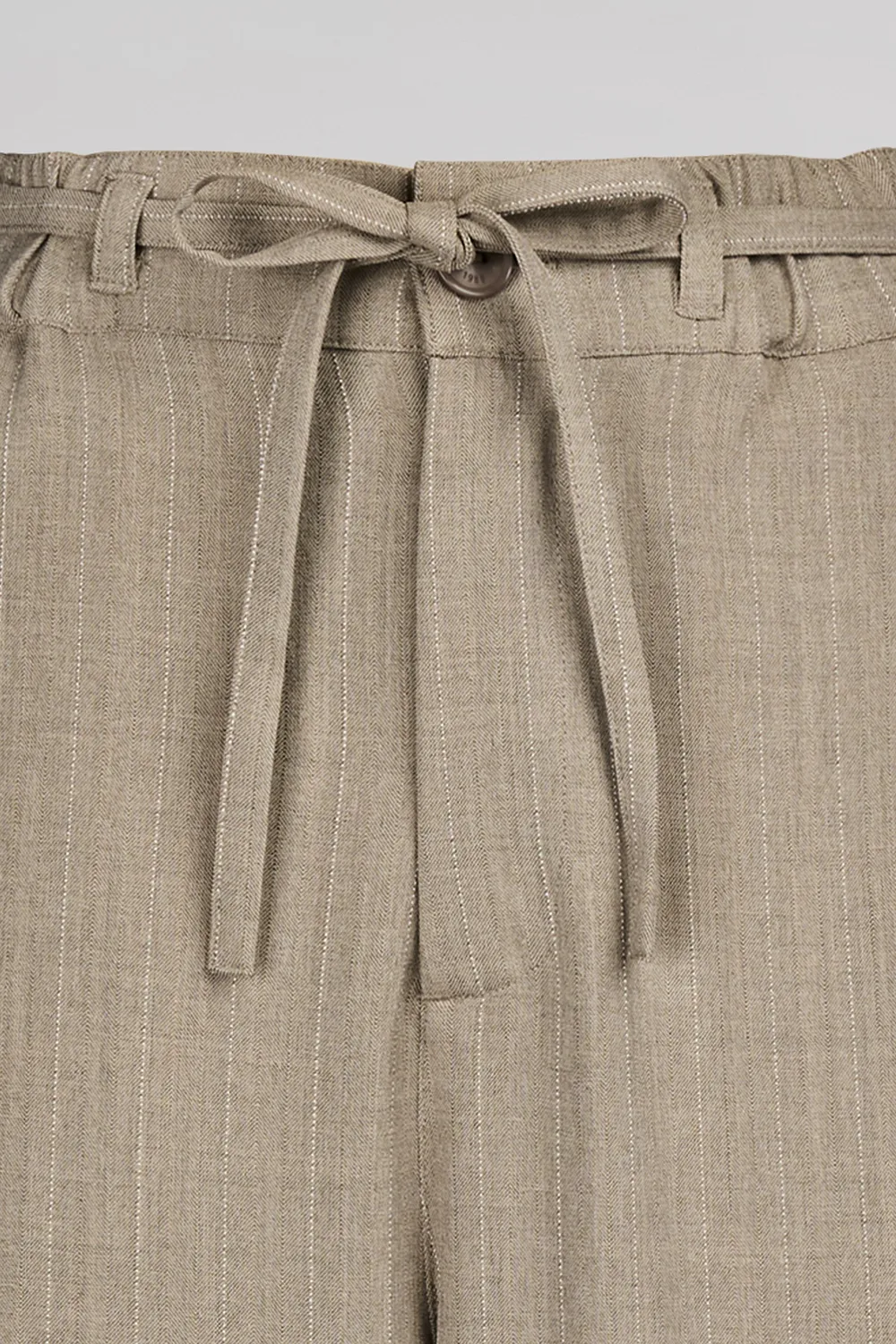 Teddy Smith P-Taylor Pantalone Donna Beige Gessato Relaxed