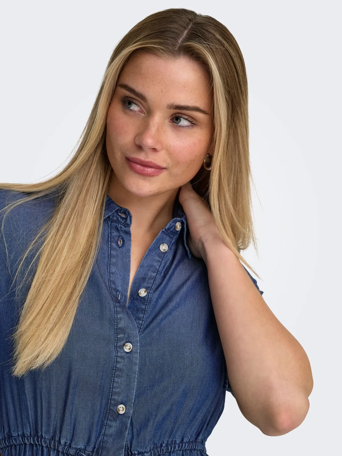 ONLY Onlcharis vestito lungo donna denim taglia S