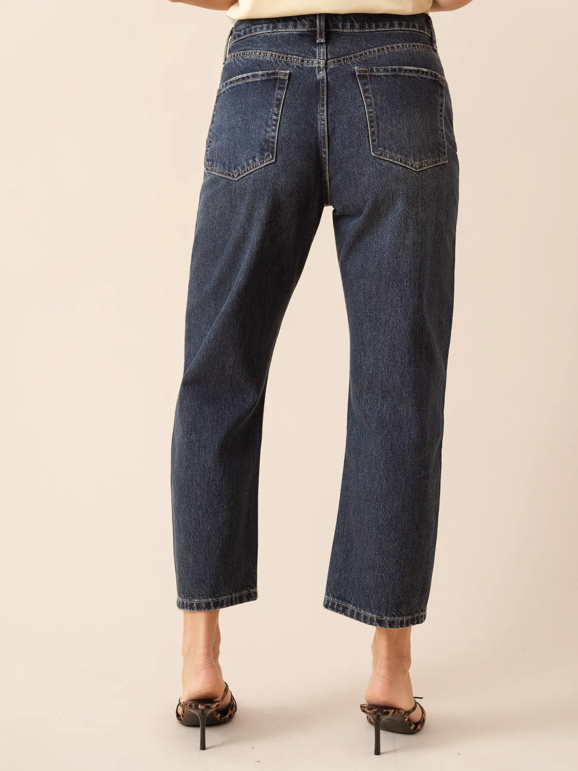 Oraije Boy jeans barrel blu scuro