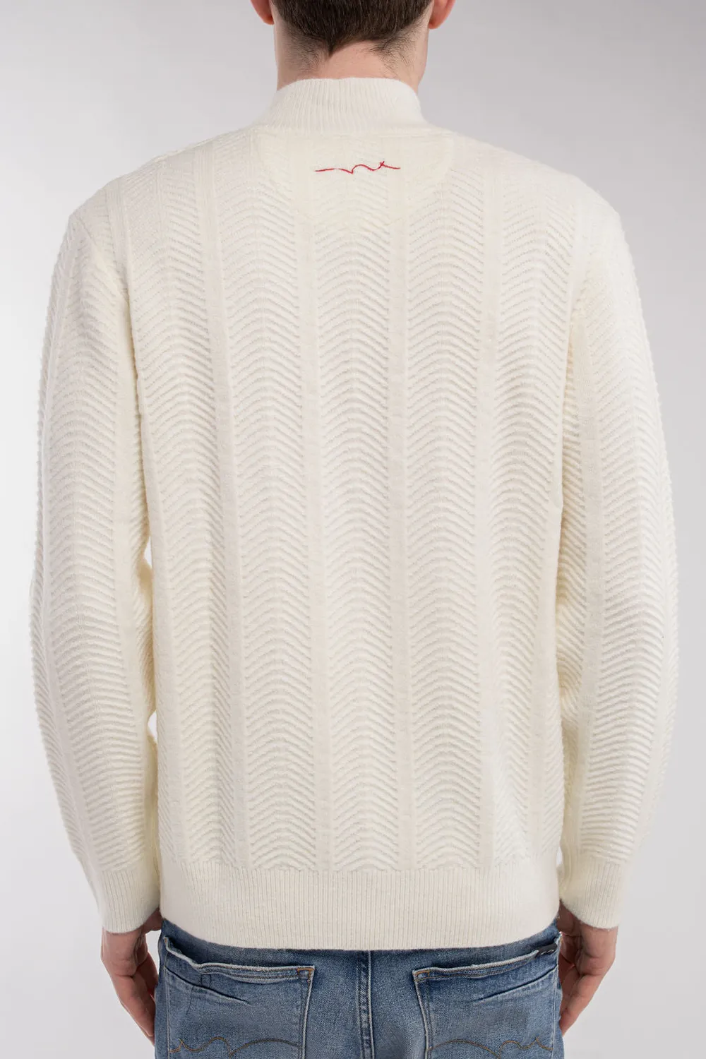 Teddy Smith P-Bacary Cream maglione collo alto crema uomo