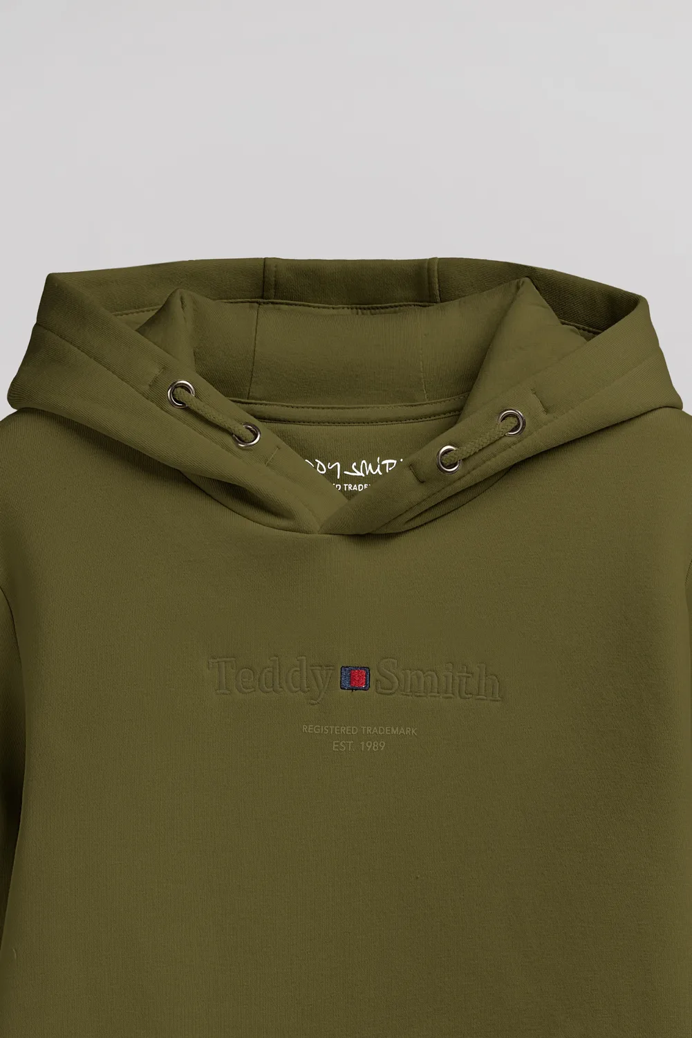 Teddy Smith S-Jim Hoody Jr felpa cappuccio oliva bambino