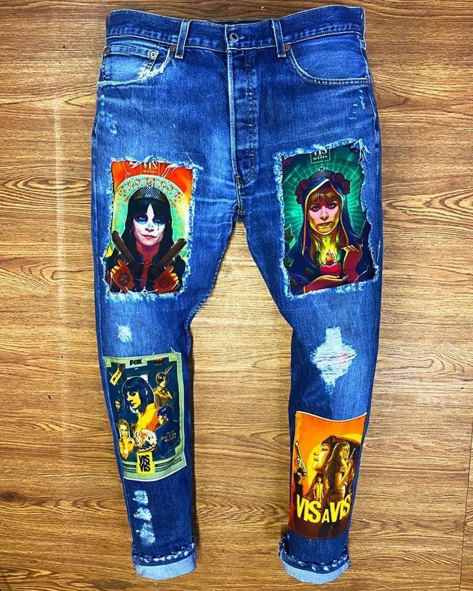 Levi’s Vintage Vis a Vis jeans fumetto personalizzato