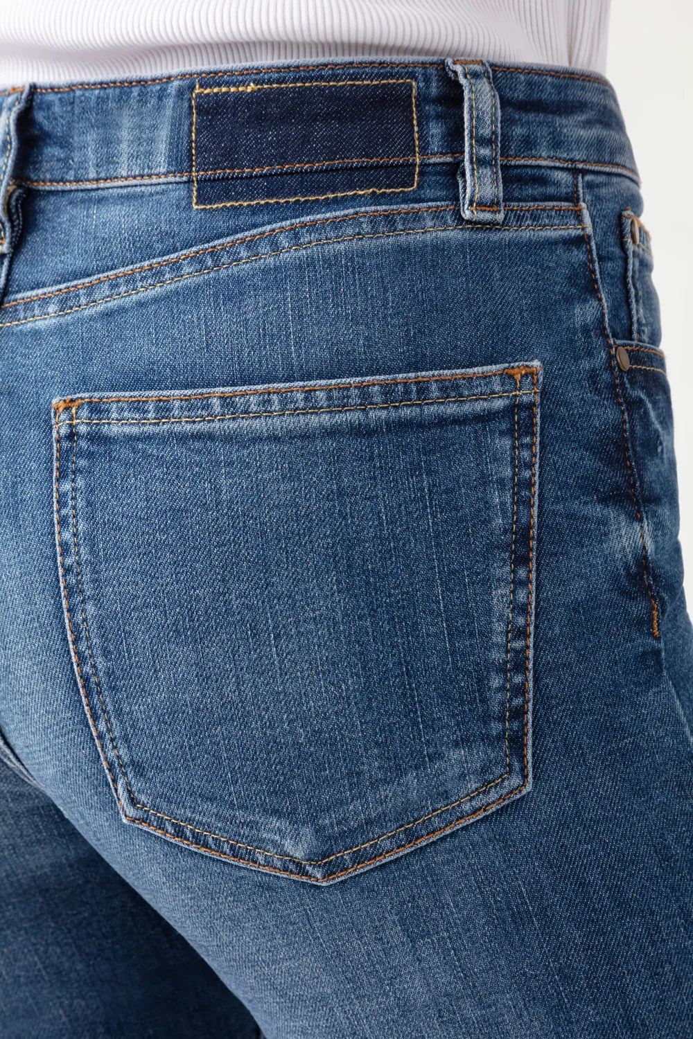 Acquaverde Crystal Jeans Slim Worn Dark